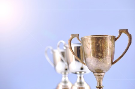 A studio photo of a vintage trophyの写真素材