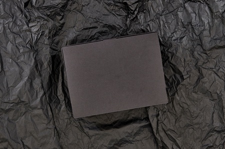 A studio photo of a black boxの写真素材