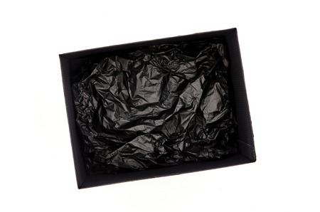 A studio photo of a black boxの写真素材