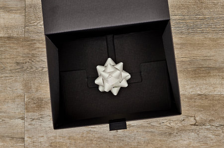 A studio photo of a black box