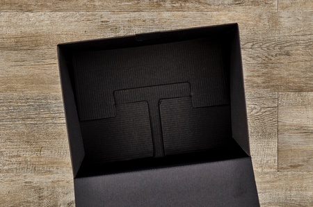 A studio photo of a black boxの写真素材