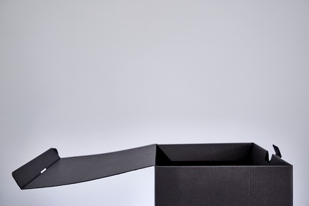 A studio photo of a black boxの写真素材