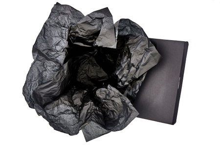 A studio photo of a black boxの写真素材