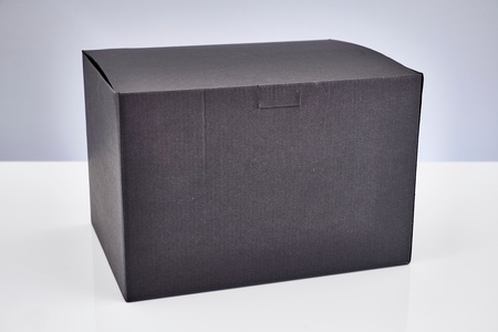 A studio photo of a black boxの写真素材