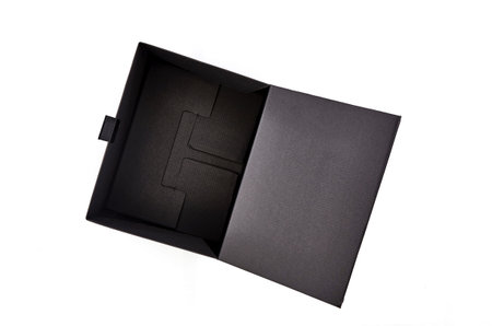 A studio photo of a black boxの写真素材