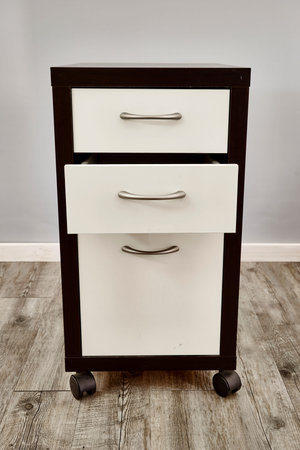 A studio photo of a chest of business drawersの写真素材