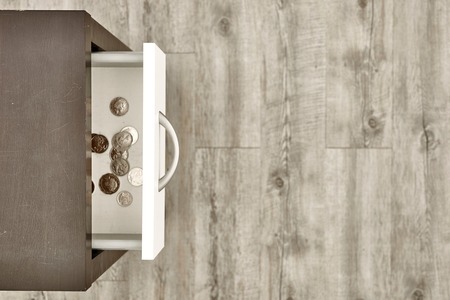 A studio photo of a chest of business drawersの写真素材