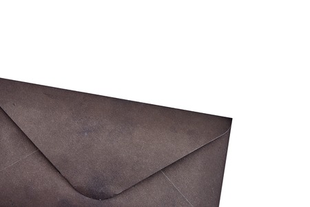 A studio photo of a black envelopeの写真素材