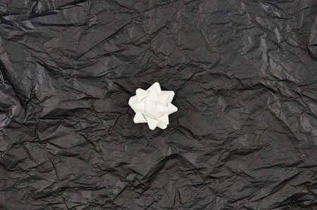 A studio photo of black wrapping paperの写真素材