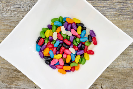 A studio photo of jelly beansの写真素材