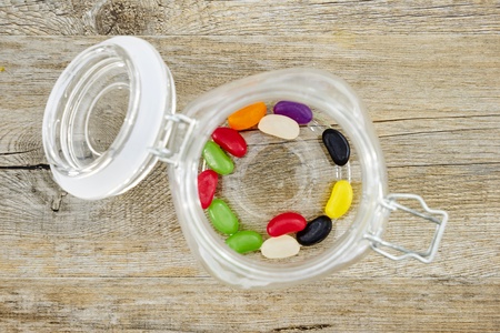 A studio photo of jelly beansの写真素材