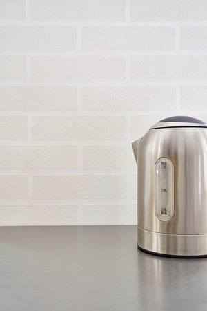 A studio photo of an electric kettleの写真素材