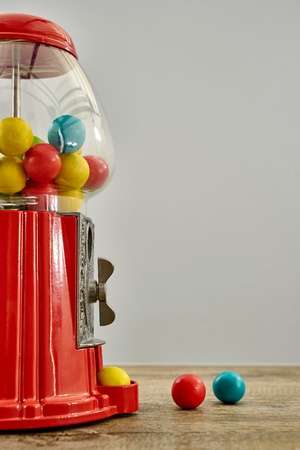 A studio photo of a vintage gum ball machineの写真素材