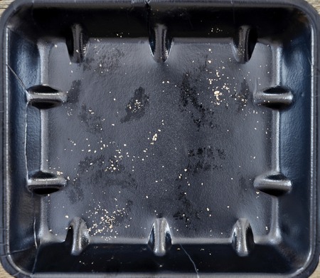 A studio photo of a plastic food trayの写真素材