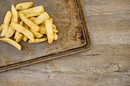 A studio photo of cooked chipsの写真素材