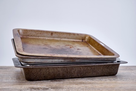 A studio photo of a baking trayの写真素材