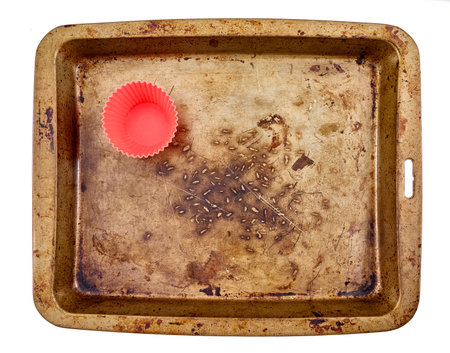A studio photo of a baking tray