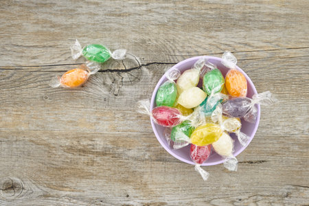 A studio photo of fruit drop candies
