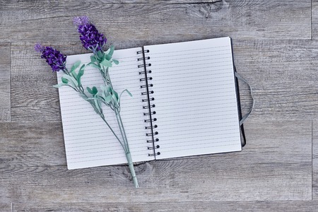 A close up shot of a notebook writing padの写真素材