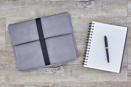 A studio photo of a business stationery caseの写真素材