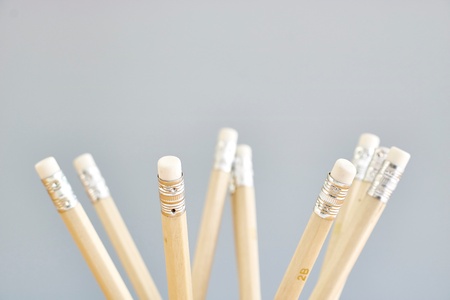 A studio shot of pencils up closeの写真素材