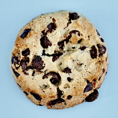 A studio photo of choc chip cookiesの写真素材