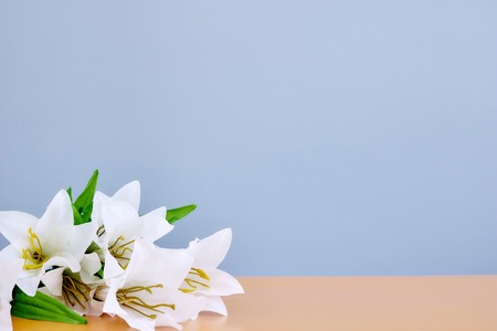 A studio photo of a bouquet of flowersの写真素材