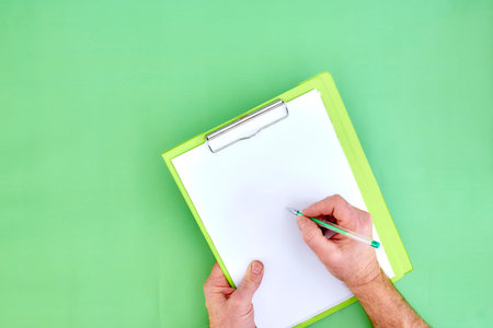 A studio photo of an office binder clipboard