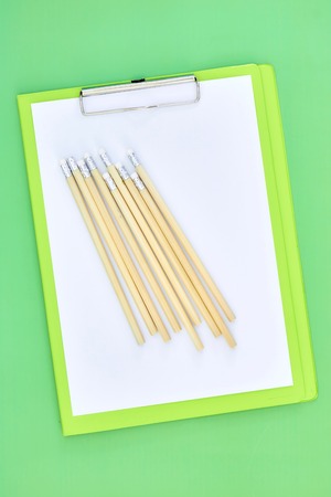 A studio photo of an office binder clipboardの写真素材