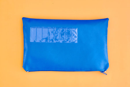 A studio shot of a pencil case up close