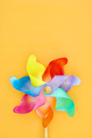 A studio photo of a whirligigの写真素材