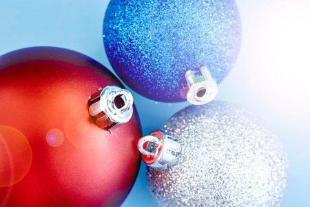 A close up photo of christmas decorationsの写真素材