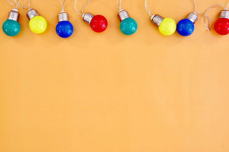 A close up photo of party lights