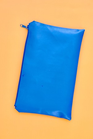 A studio shot of a pencil case up closeの写真素材