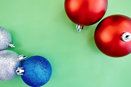 A close up photo of christmas decorationsの写真素材