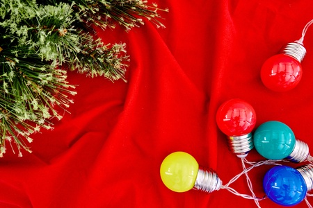 A close up photo of christmas decorationsの写真素材