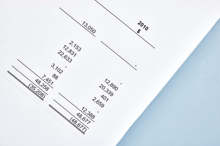 A studio photo of finacial figuresの写真素材