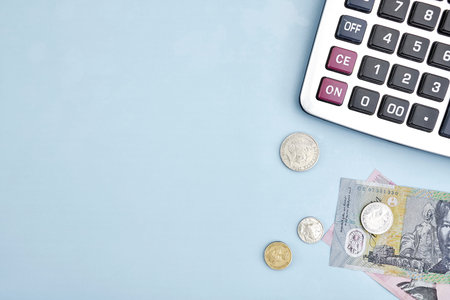 A studio photo of Australian currencyの写真素材