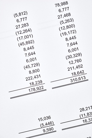 A studio photo of finacial figuresの写真素材