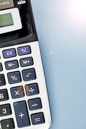 A studio photo of a business calculatorの写真素材