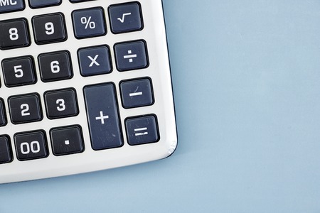 A studio photo of a business calculatorの写真素材