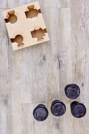 A studio photo of a takeaway coffee holder