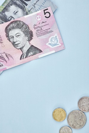 A studio photo of Australian currencyの写真素材