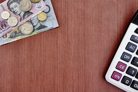 A studio photo of Australian currencyの写真素材