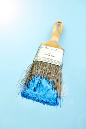 A studio photo of a childs paint setの写真素材