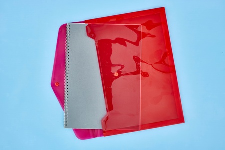 A studio studio of a plastic document envelopeの写真素材