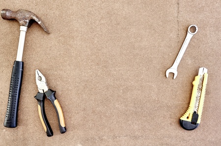 A studio photo of workshop tool benchの写真素材