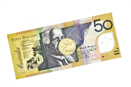 A studio photo of Australian currency