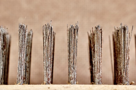 A studio photo of wire brushの写真素材