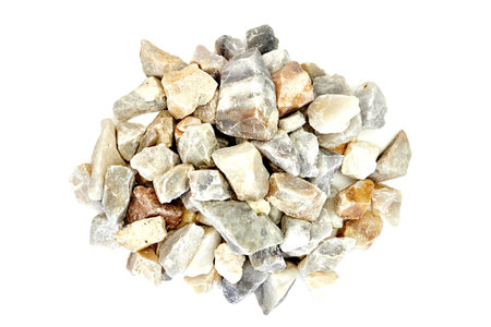 A studio photo of rainbow quartz rocks